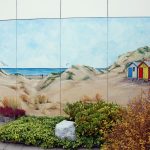 Muurschildering buitentuin Verpleeghuis Bornholm Hoofddorp